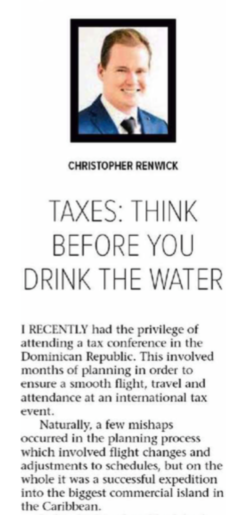 Taxes: Think Before You Drink the Water