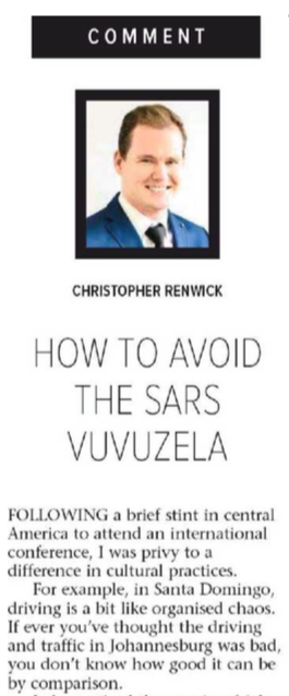 How To Avoid The SARS Vuvuzela