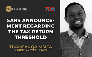 SARS announcement regarding the tax return threshold