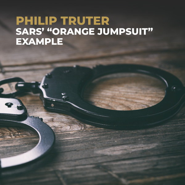 Philip Truter-SARS Orange Jumpsuit Example