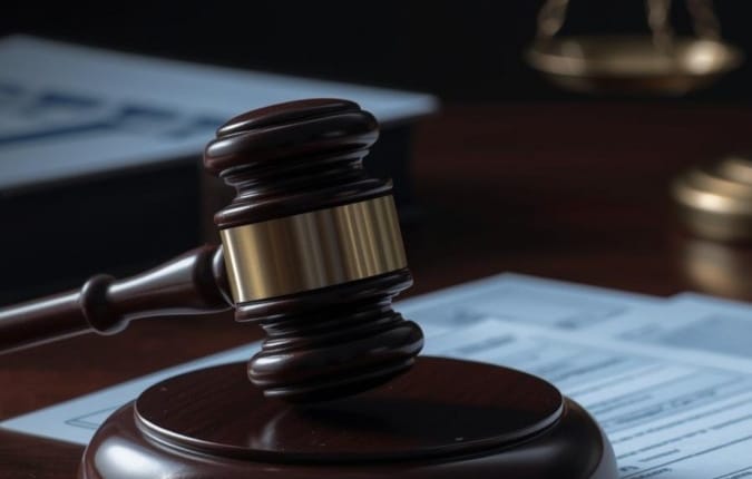 Wooden gavel on desk with legal documents representing tax debt relief lessons Africa