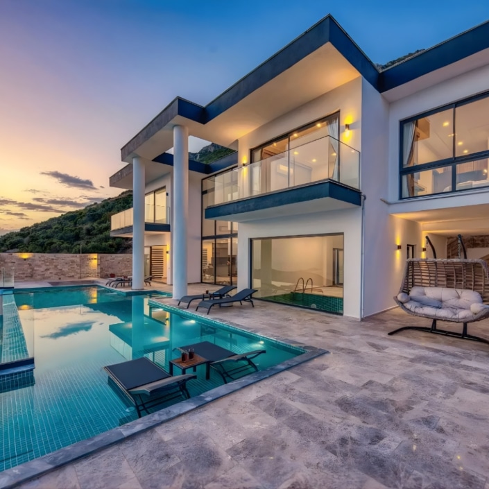 luxurious home with modern pool